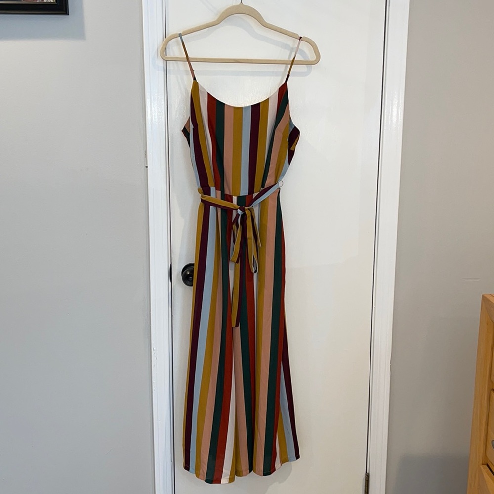 Lily Black Stripe Tank Jumpsuit